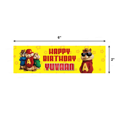 Alvin and Chipmunks Theme Water Bottle Sticker