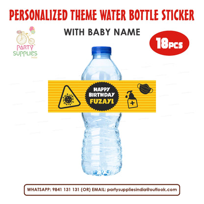 Quarantine Theme Water Bottle Sticker