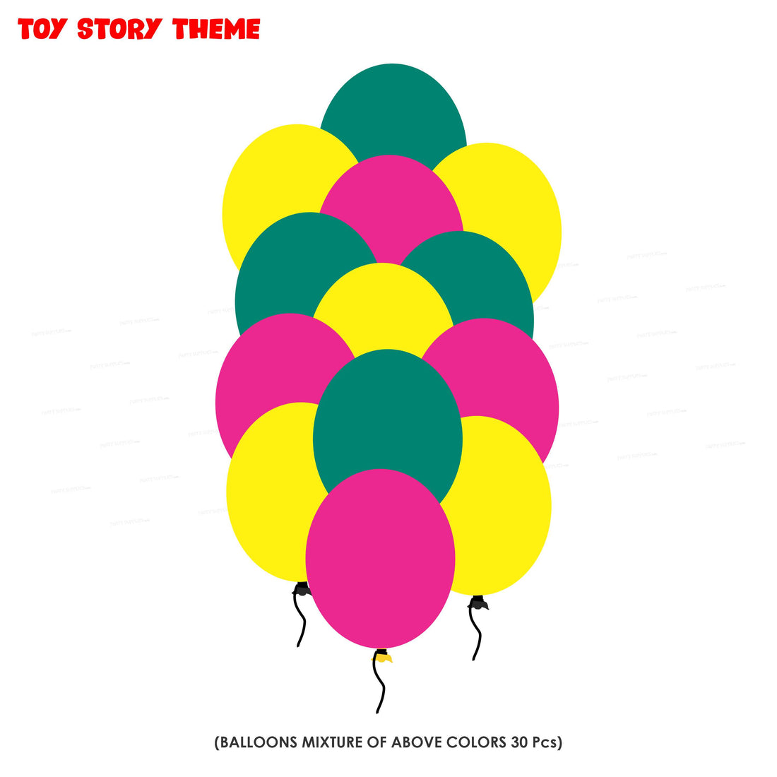 PSI Toy Story Theme Colour 30 Pcs Balloons