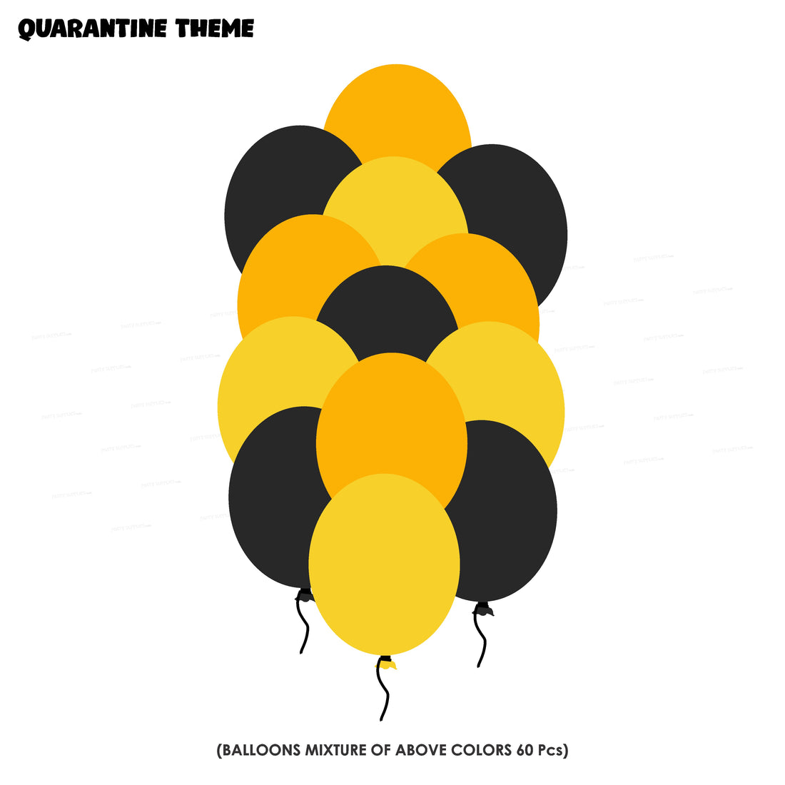 Quarantine Theme Colour 60 Pcs Balloons