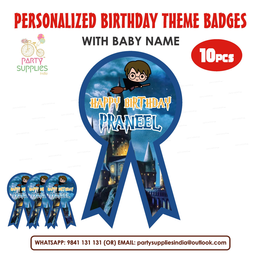 Harry Potter Theme Badges