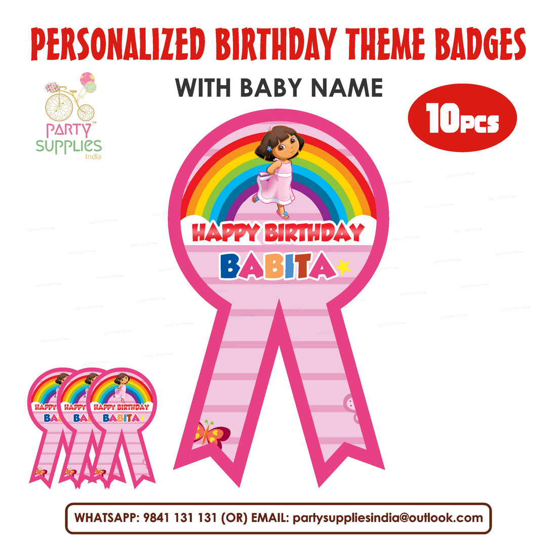 Dora the Explorer Theme Badges