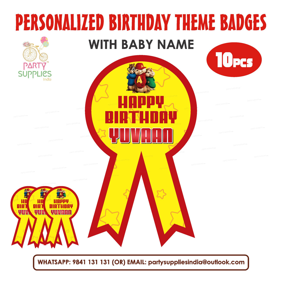 Alvin and Chipmunks Theme Badges