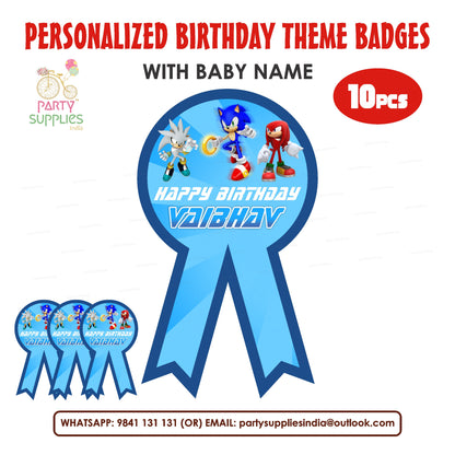 Sonic the Hedgehog Theme Badges