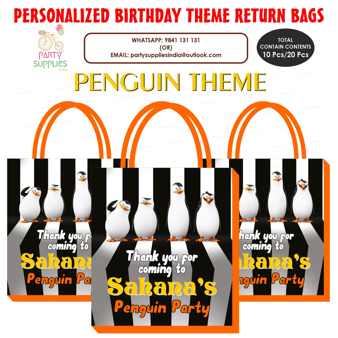 PSI Penguin Theme Return Gift Bag