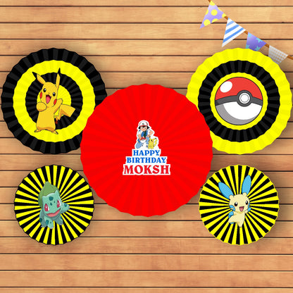 Pokemon Theme Paper Fan