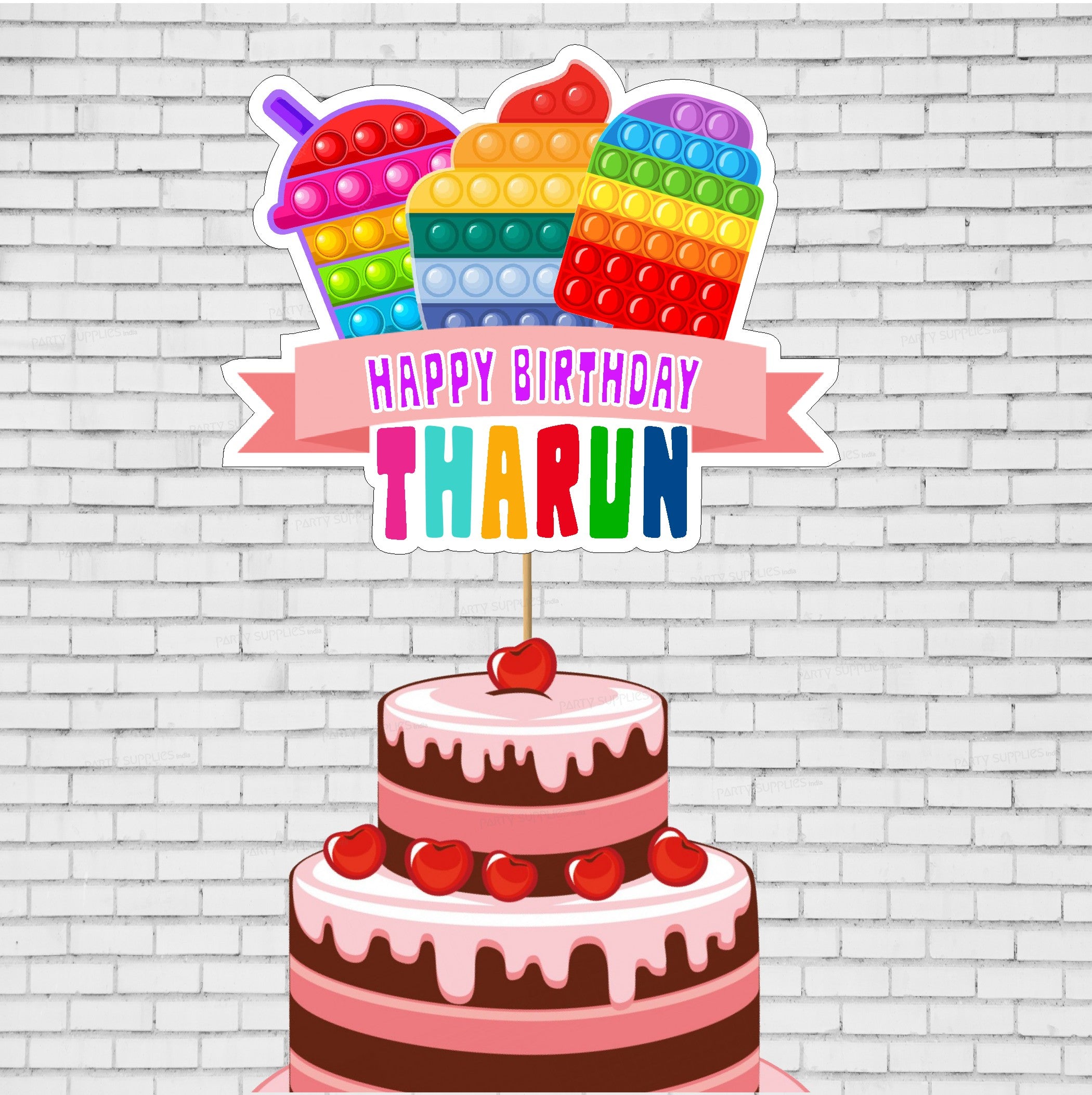 Pop It Theme Cake Topper