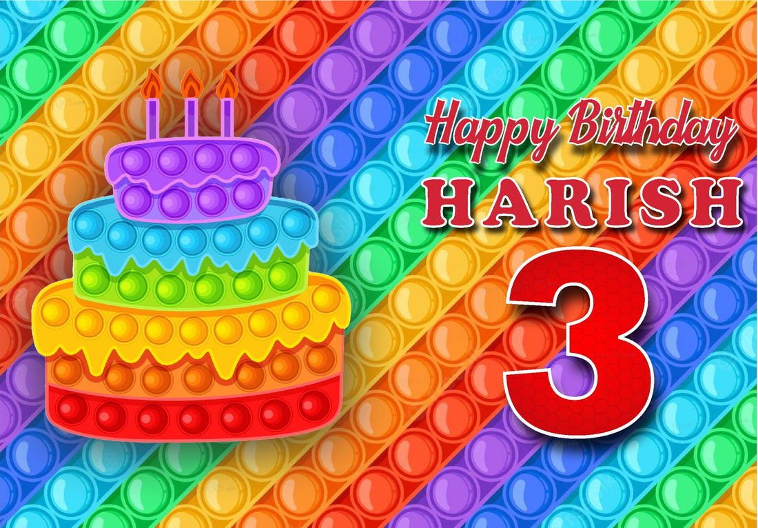 Pop It Theme Customized Backdrop