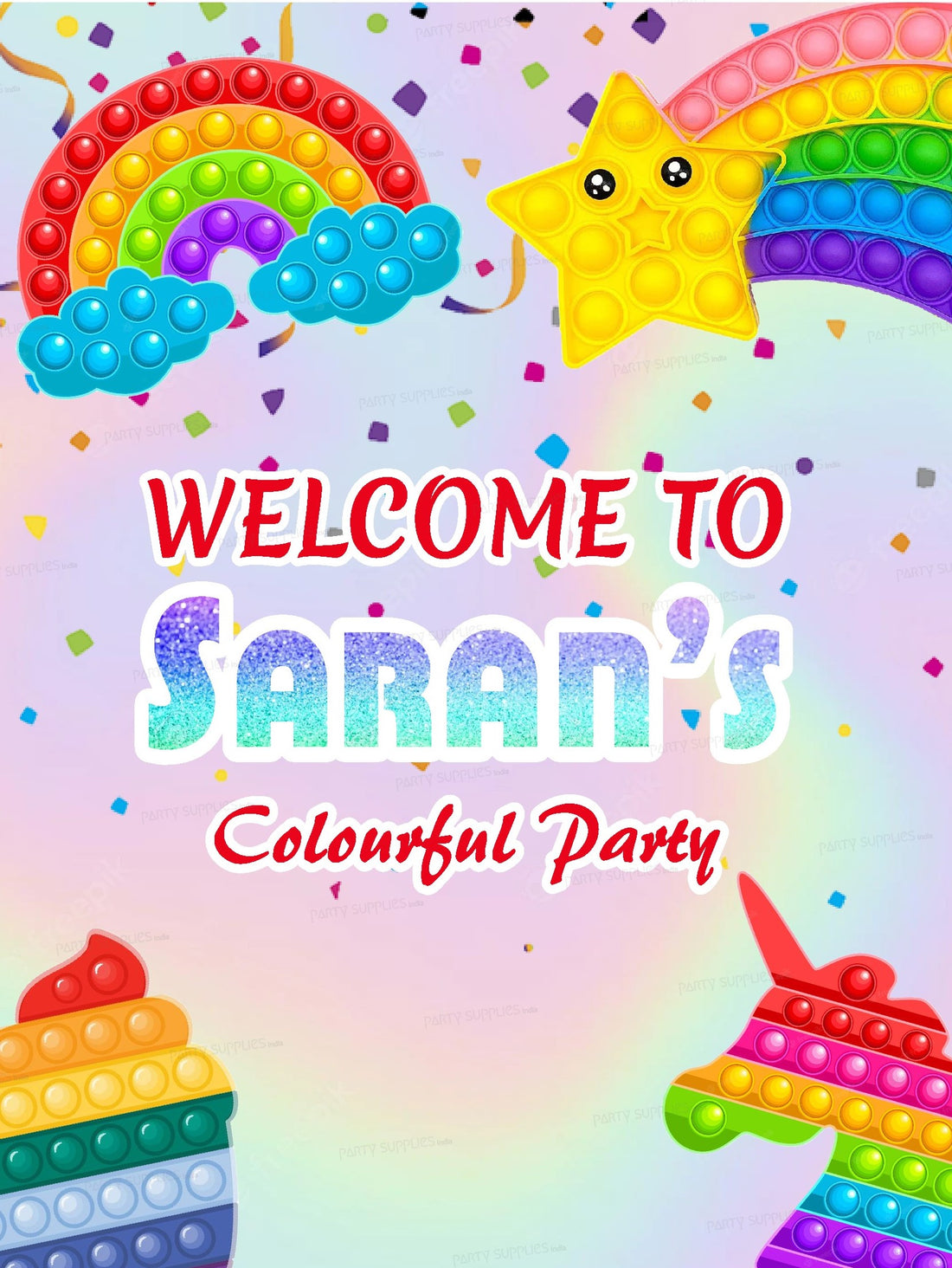 Pop It Theme Welcome Board