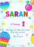 Pop It Theme Invite - image 1 of 3 | Party Supplies India