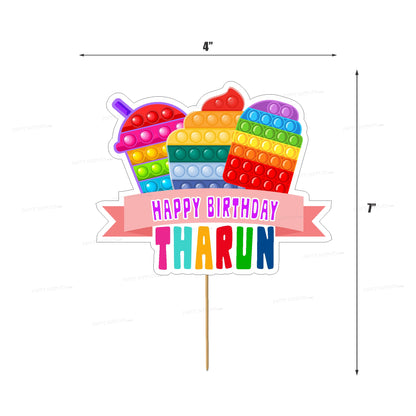 Pop It Theme Cake Topper