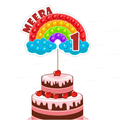 Pop It Theme Customized Cake Topper