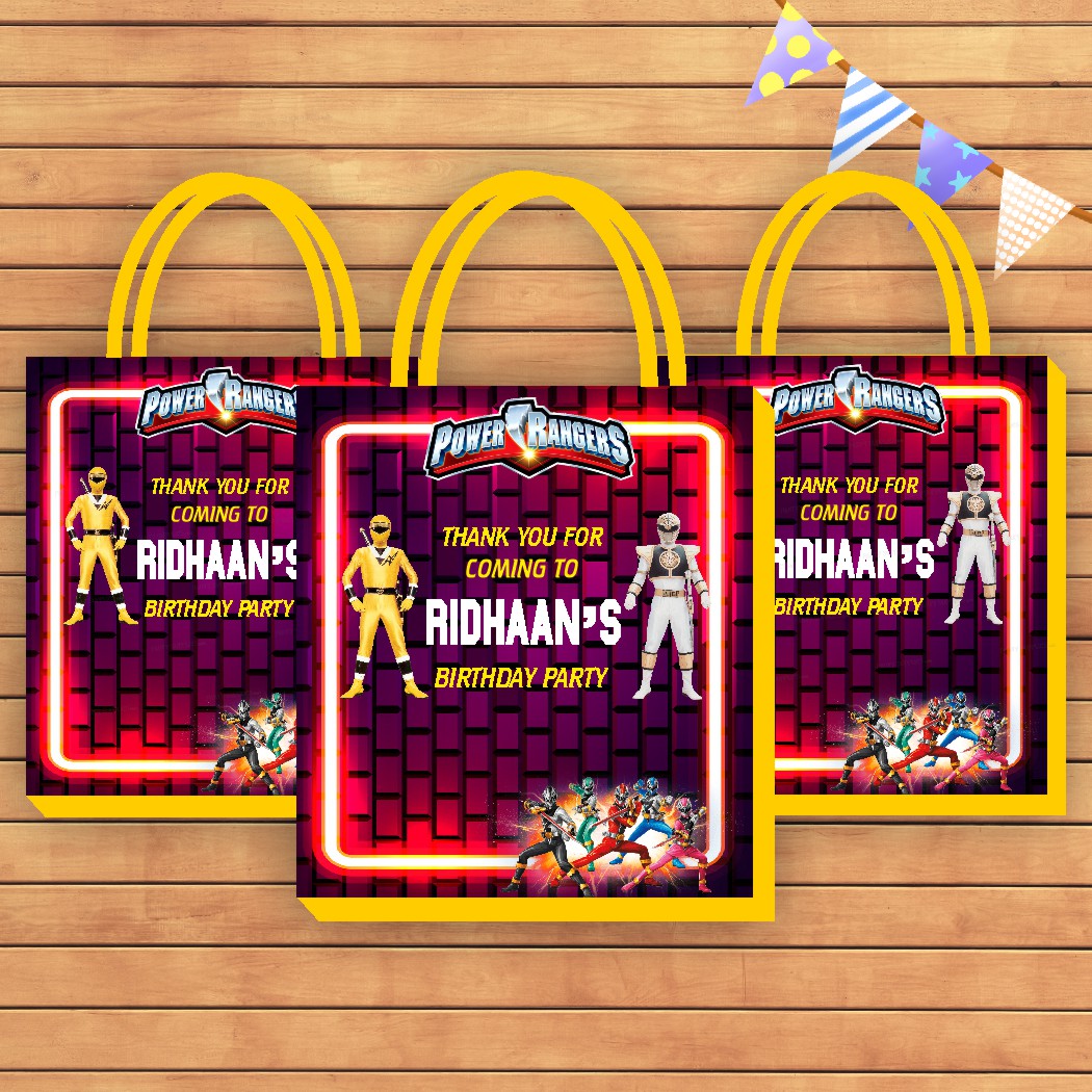Power Rangers Theme Return Gift Bag