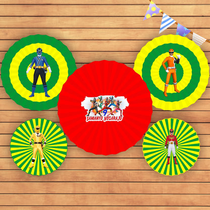 Power Rangers Theme Paper Fan