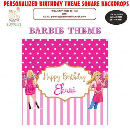 PSI Barbie Theme Customized Square Backdrop