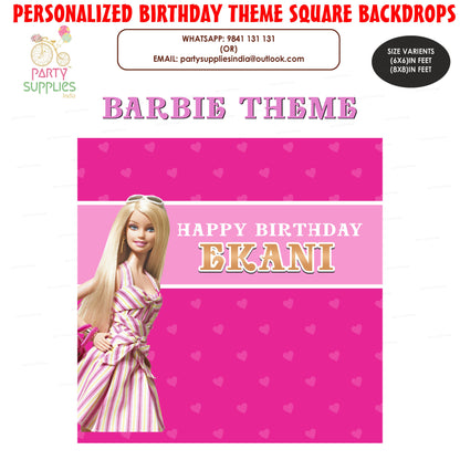 Barbie Theme Square Backdrop