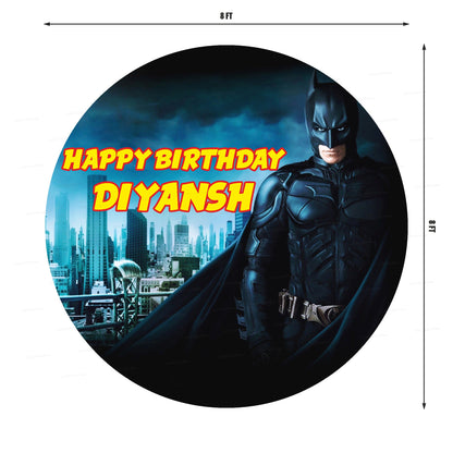 Batman Theme Round Backdrop