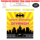 Batman Theme Square Customized Backdrop - image 1 of 3 | Party Supplies India