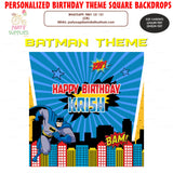 Batman Theme Square Personalized Backdrop - image 1 of 3 | Party Supplies India