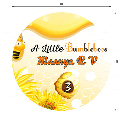 Bumble Bee Theme Customized  Round Backdrop