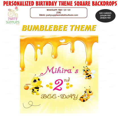 Bumble Bee Theme Square Backdrop