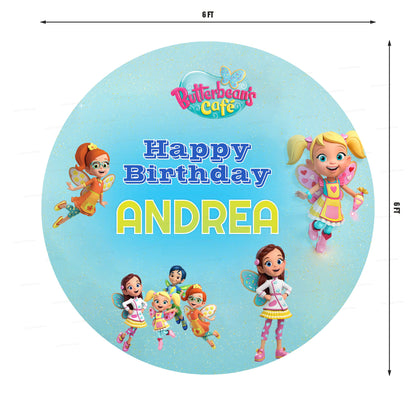 Butter Beans Theme Customized Round Backdrop - image 2 of 4 | Party Supplies India
