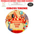 Circus Theme Personalized Round Backdrop - image 1 of 4 | Party Supplies India