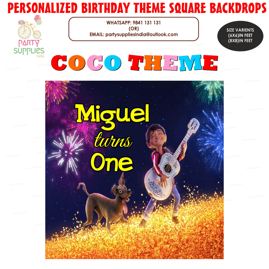 Coco Theme Classic Square Backdrop