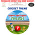 Cricket Theme Personalized Round  Backdrop - image 1 of 4 | Party Supplies India