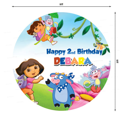 Dora Theme  Round Backdrop
