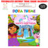 Dora Theme Personalized Square Backdrop - image 1 of 3 | Party Supplies India