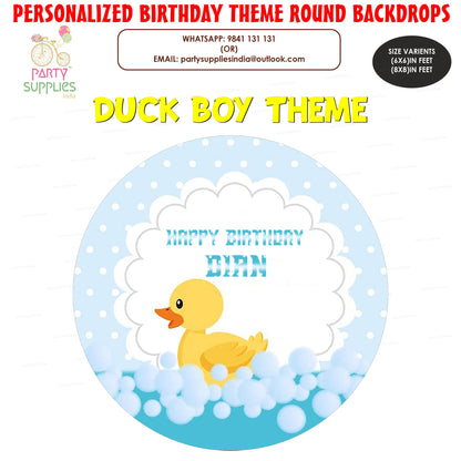 Duck Theme Boy Round Backdrop - image 1 of 4 | Party Supplies India