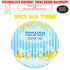 Duck Theme Boy with Name Round Backdrop - image 1 of 4 | Party Supplies India