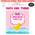Duck Theme Girl Personalized Square Backdrop - image 1 of 3 | Party Supplies India