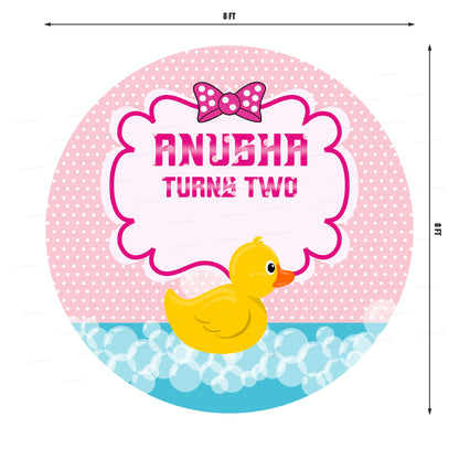PSI Duck Theme Girl Personalized Backdrop