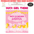 Duck Theme Girl With Name Square Backdrop - image 1 of 3 | Party Supplies India
