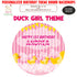 Duck Theme Girl With Name Round Backdrop - image 1 of 4 | Party Supplies India