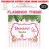 Flamingo Theme Personalized Square Backdrop - image 1 of 3 | Party Supplies India