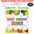 Fruits Theme Customized Square Backdrop - image 1 of 3 | Party Supplies India