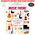 Music Theme Personalized Square Backdrop - image 1 of 3 | Party Supplies India
