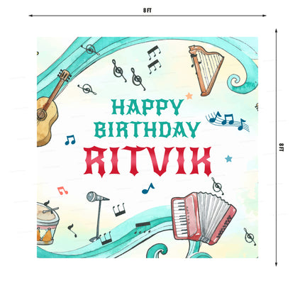 Music Theme Premier Square Backdrop