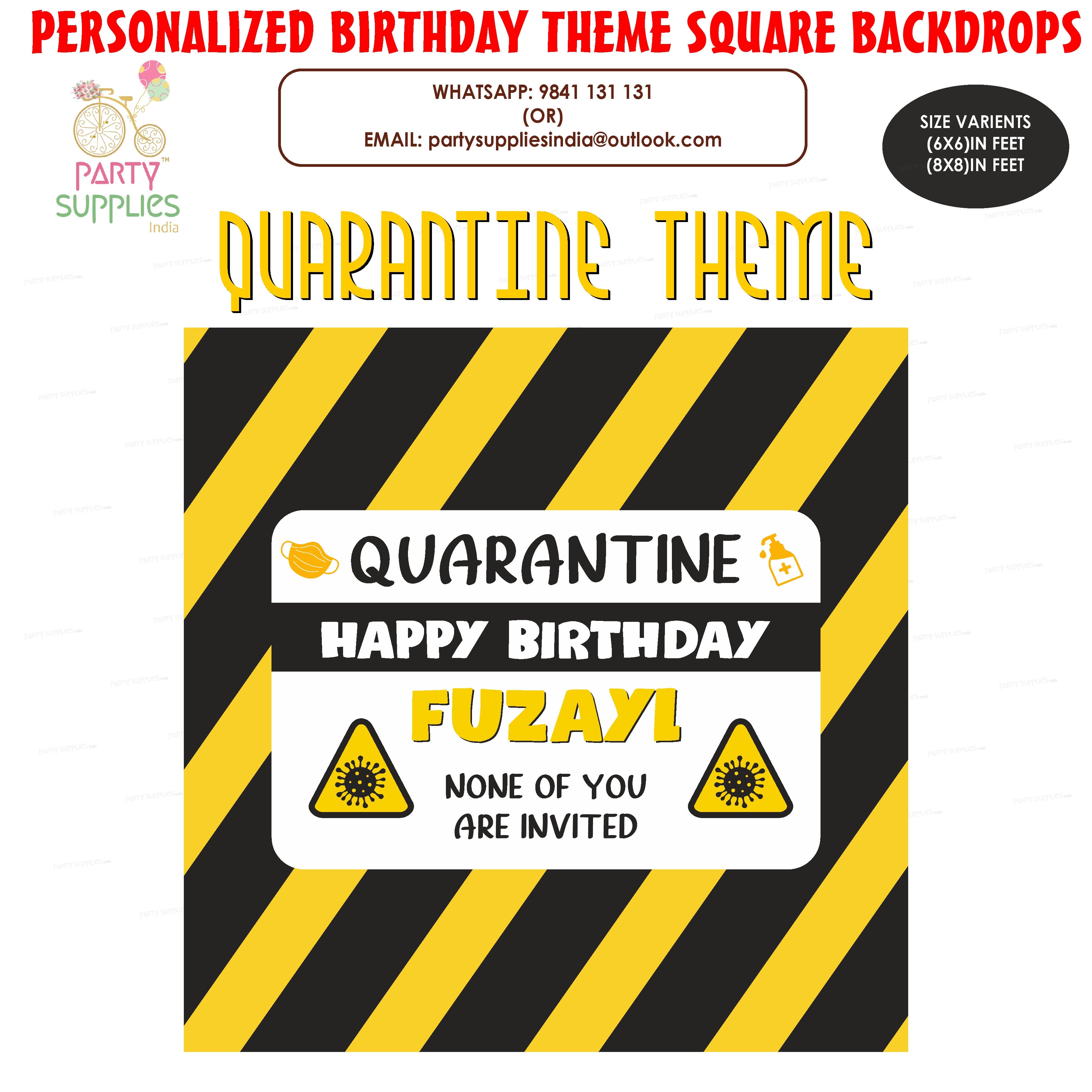 PSI Quarantine Theme Customized Square Backdrop
