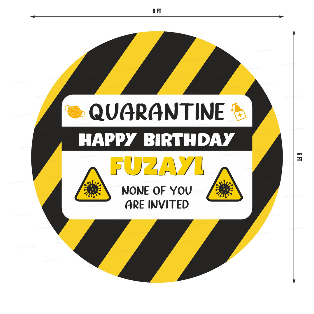 PSI Quarantine Theme Customized Round Backdrop