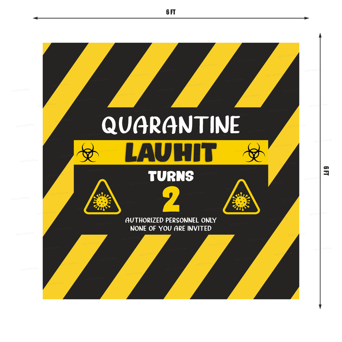 PSI Quarantine Theme Personalized Square Backdrop
