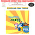 Robo Poli Theme Personalized Square Backdrop - image 1 of 3 | Party Supplies India