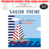 Sailor Theme Customized Square Backdrop - image 1 of 3 | Party Supplies India