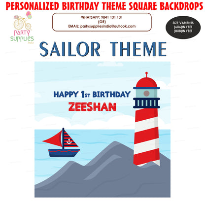 Sailor Theme Premium  Square Backdrop