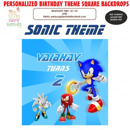 PSI Sonic the Hedgehog Theme Premium Square Backdrop