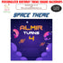 Space Theme Personalized Square Backdrop - image 1 of 3 | Party Supplies India