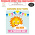 Sunshine Theme Boy Personalized with Name Square Backdrop - image 1 of 3 | Party Supplies India